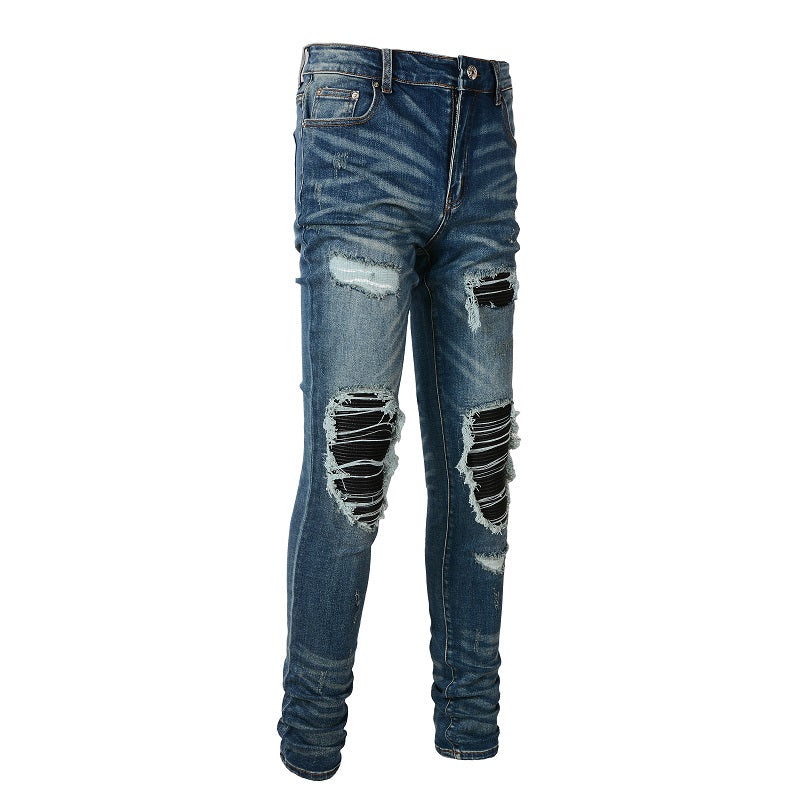 BLUE BIKER DENIM