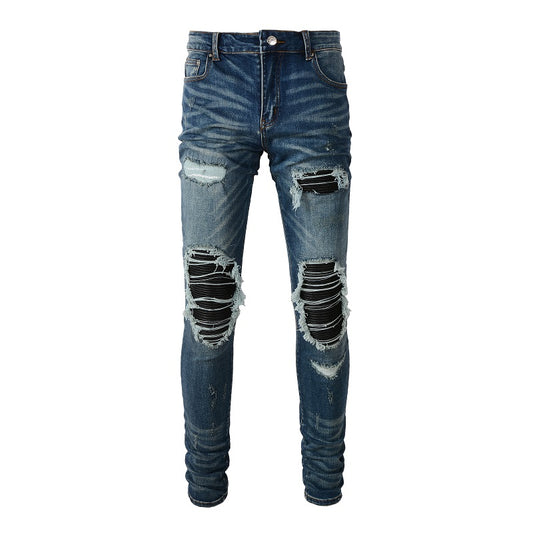 BLUE BIKER DENIM